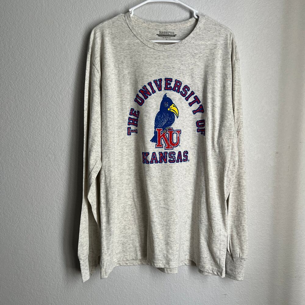 The University of Kansas Long Sleeved T-Shirt Size L - Picture 2 of 6